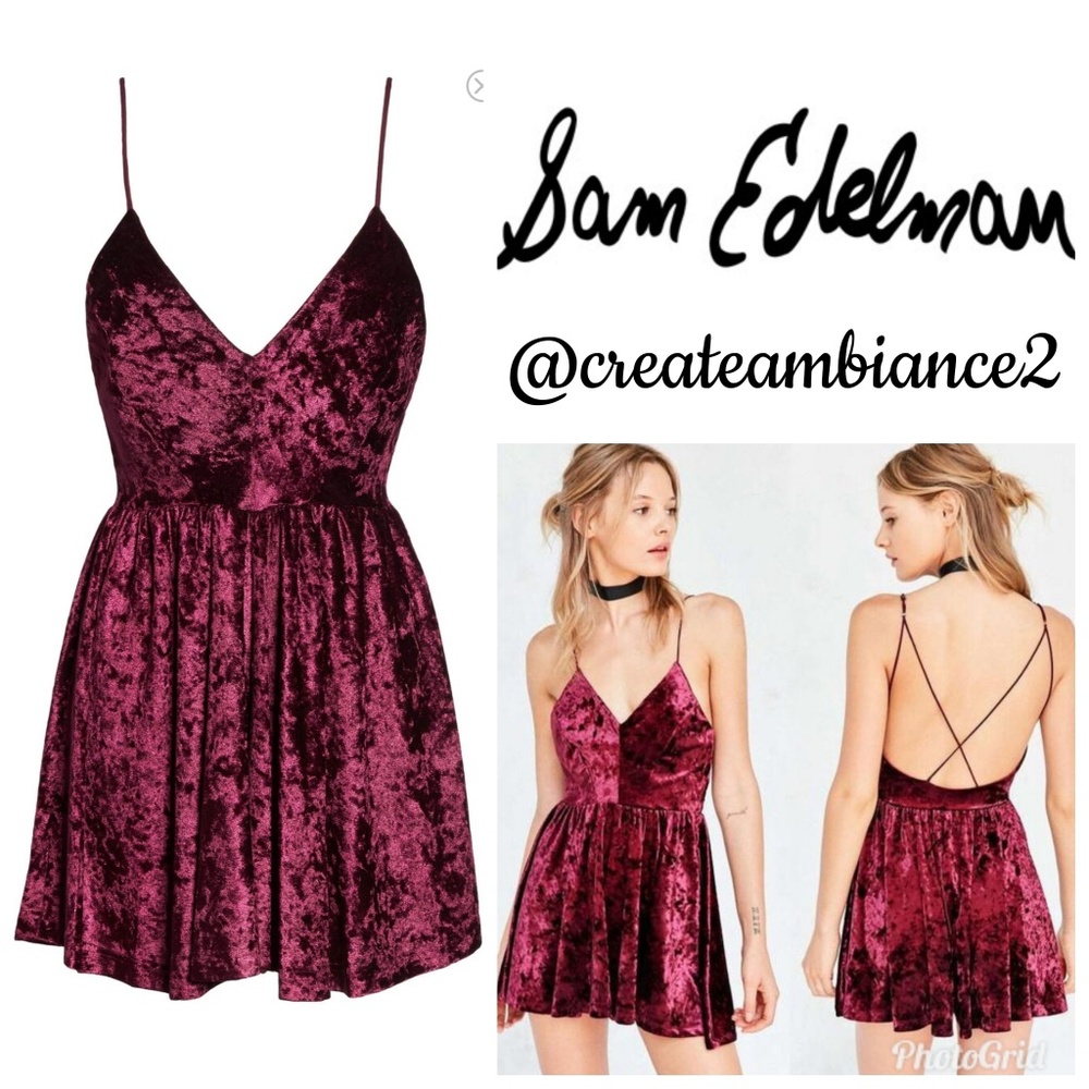 Sam Edelman Strappy Velvet Romper